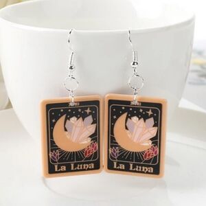La Luna (The Moon) Tarot Card Earrings